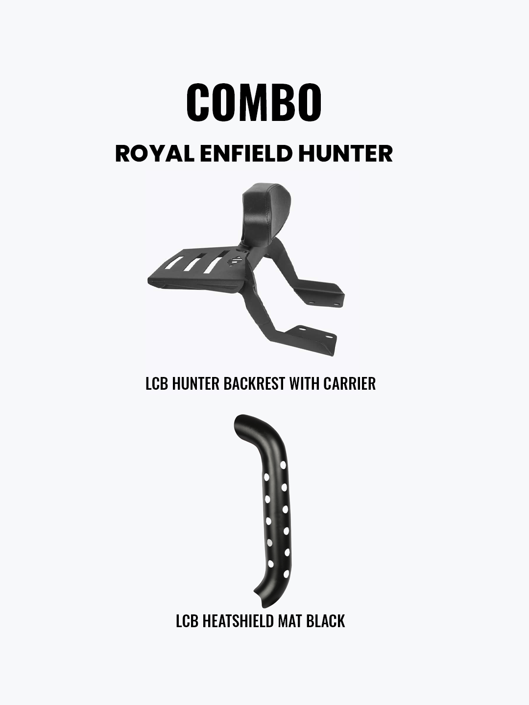 LCB BACKREST WITH CARRIER & HEATSHIELD COMBO | HUNTER 350