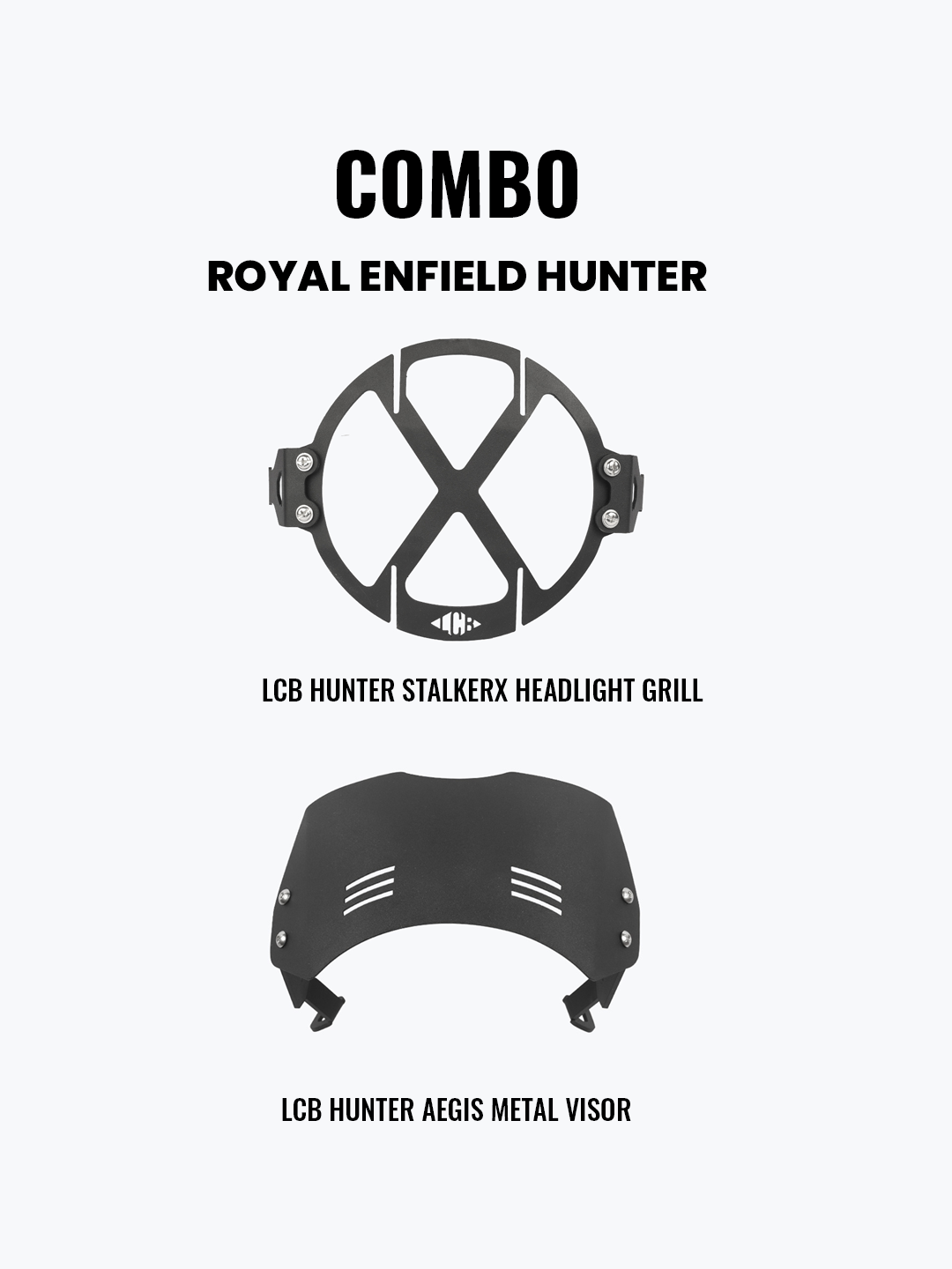LCB HEADLIGHT GRILL & METAL VISOR COMBO | HUNTER 350
