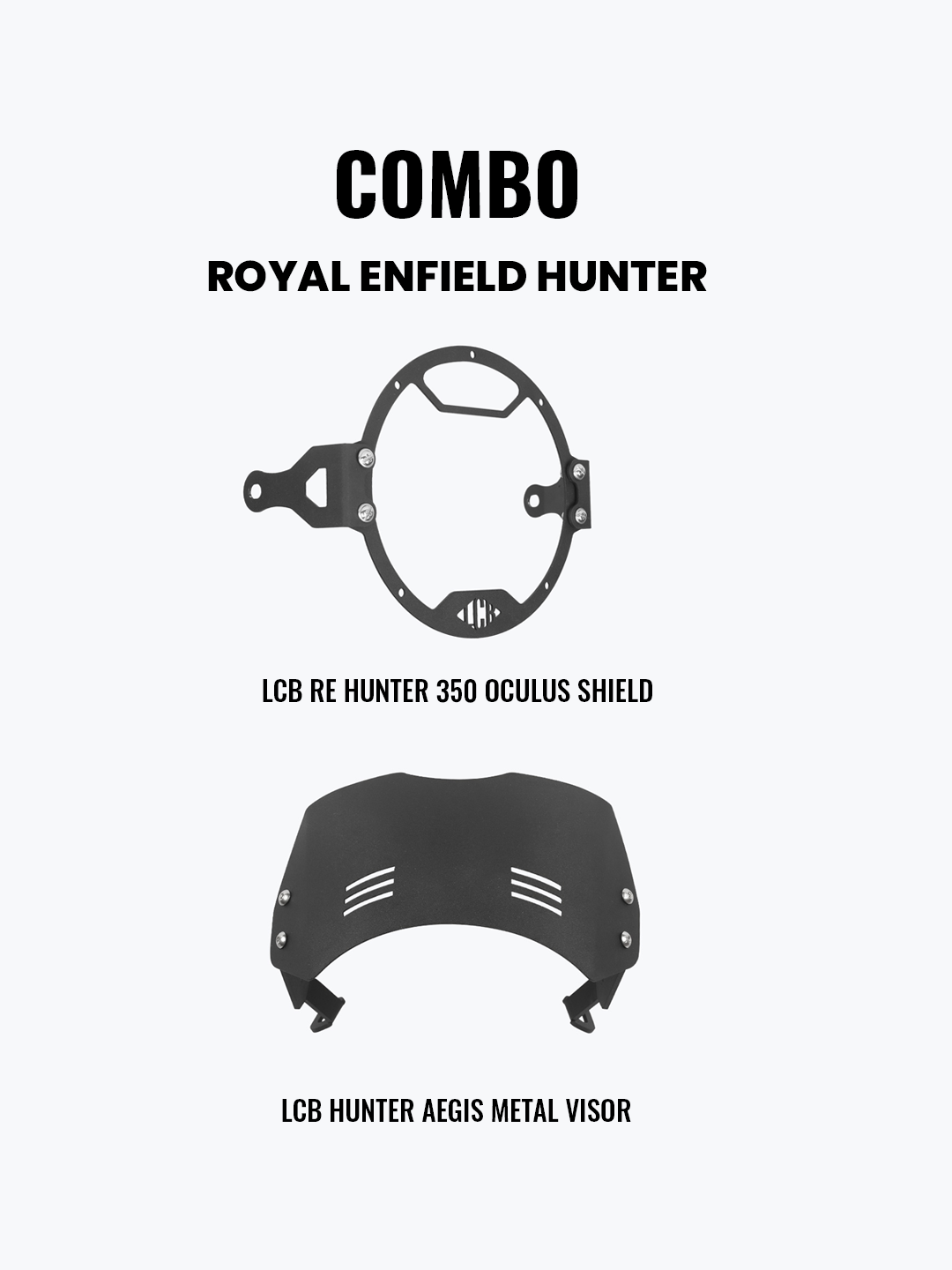 LCB HEADLIGHT SHIELD & METAL VISOR COMBO | HUNTER 350