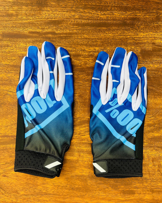 100% BLUE BLACK M/L | MX GLOVES