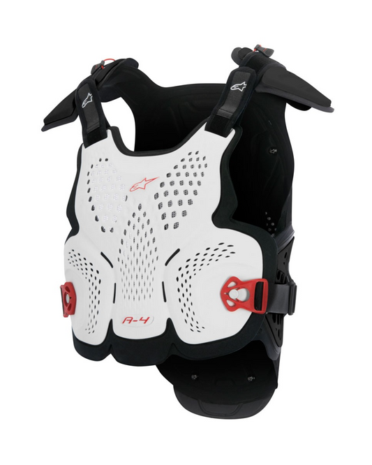 ALPINESTARS A-4 CHEST PROTECTOR WHITE / RED- XL/XXL | PROTECTORS