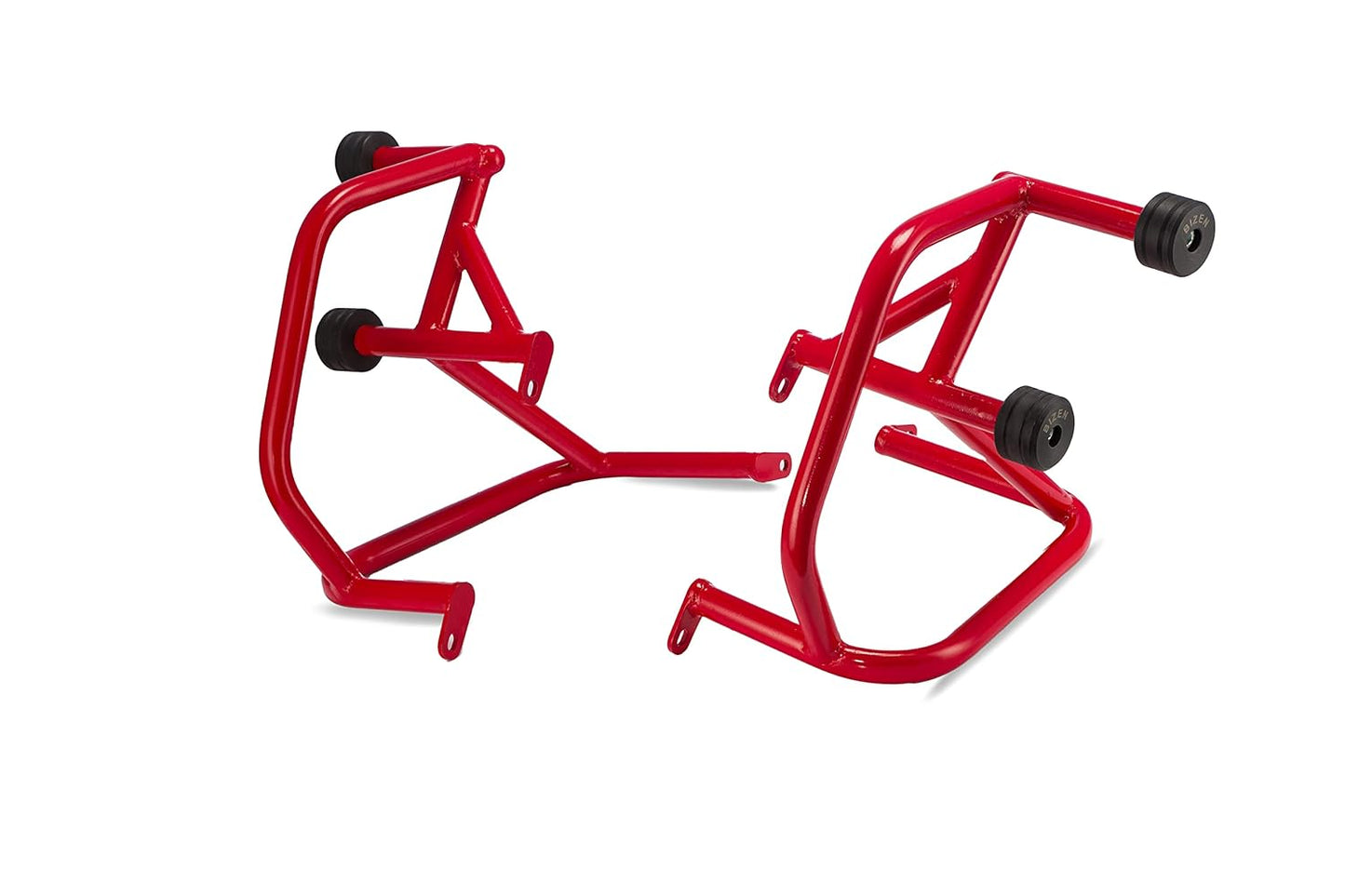 BIZEN MOTO PREMIUM CRASH GUARD/ENGINE GUARD WITH FRAME SLIDERS - RED | INTERCEPTOR 650 , CONTINENTAL GT 650