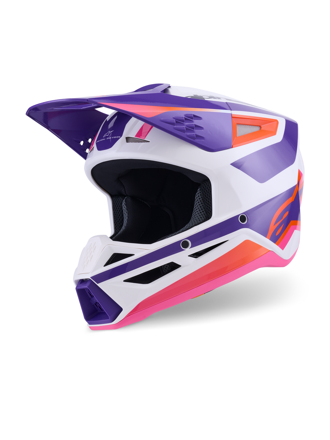 ALPINESTARS SM3 HEAT WHITE/PURPLE/PINK GLOSSY M | MX HELMET