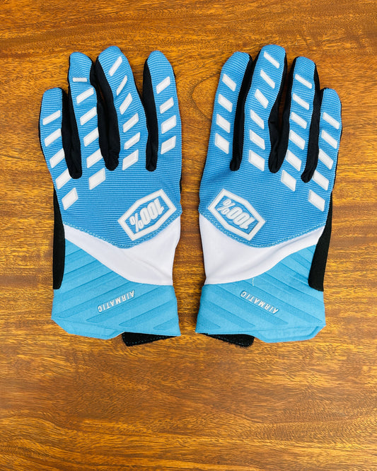 100% SKYBLUE WHITE M/L | MX GLOVES