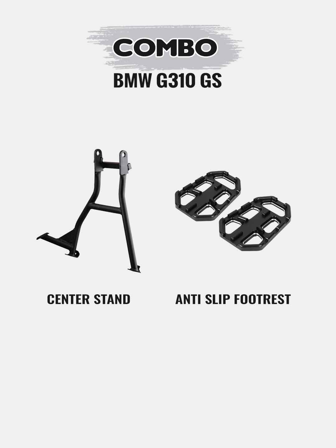 BMW G310 GS COMBO-CENTER STAND+ANTI SLIP FOOT REST BLACK