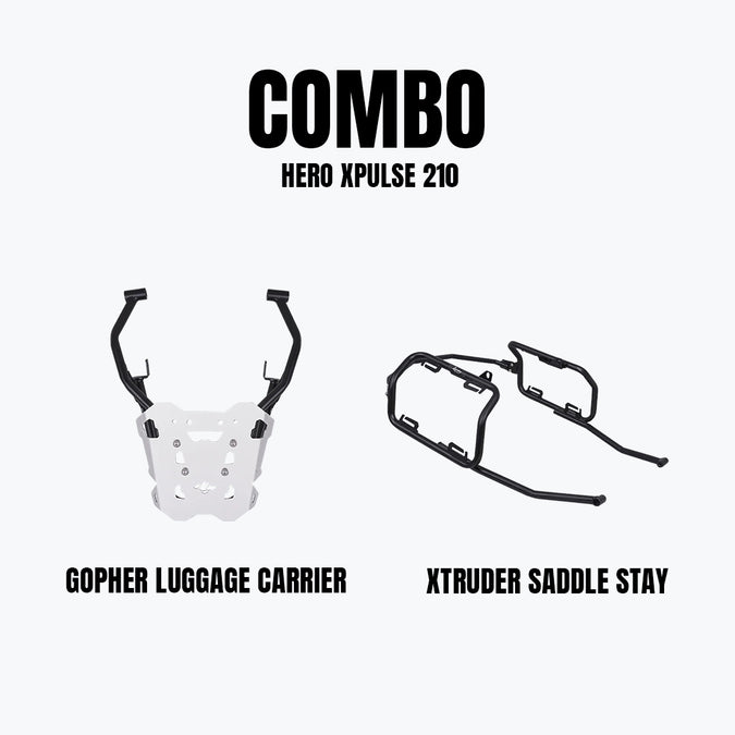 LEGUNDARY HERO X PULSE 210 XTRUDER SADDLE STAY & GOPHER CARRIER COMBO