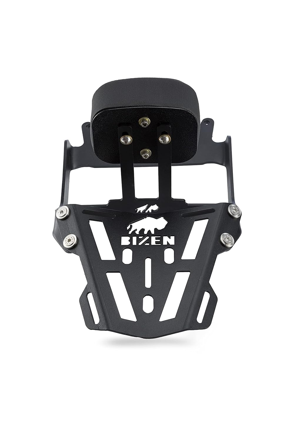 BIZEN MOTO PREMIUM REAR/LUGGAGE CARRIER WITH BACK REST - BLACK | APRILIA SR160/ SR125/ STORM 125