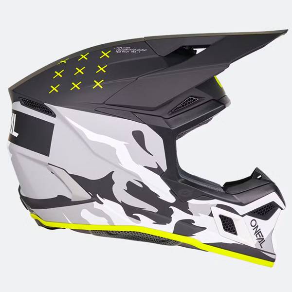 ONEAL 3 SERIES V27 HEAT BLACK GREY MOTOCROSS HELMET
