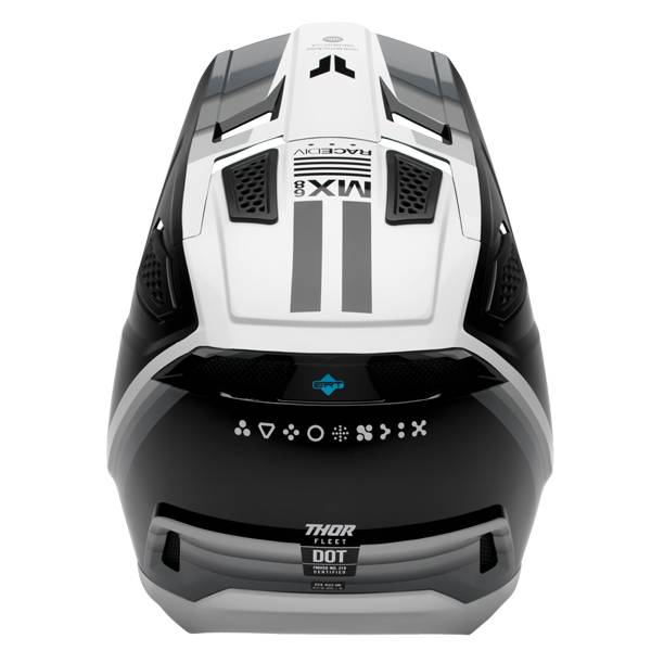 THOR FLEET DEFY GLOSS BLACK WHITE HELMET