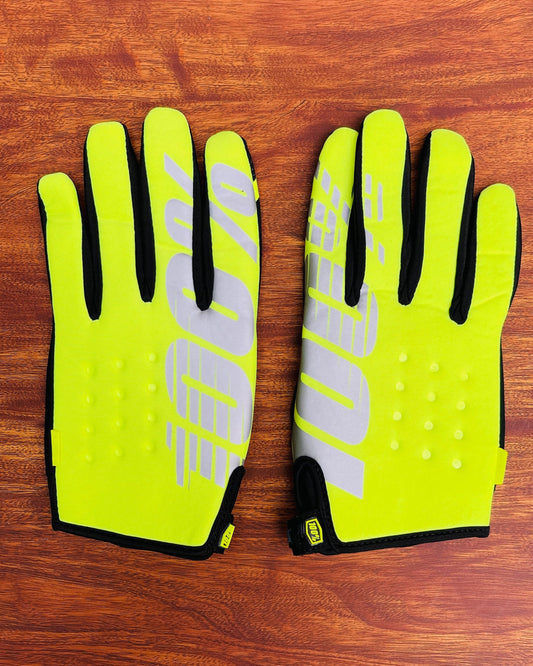 100% FLURO GREEN XL | MX GLOVES