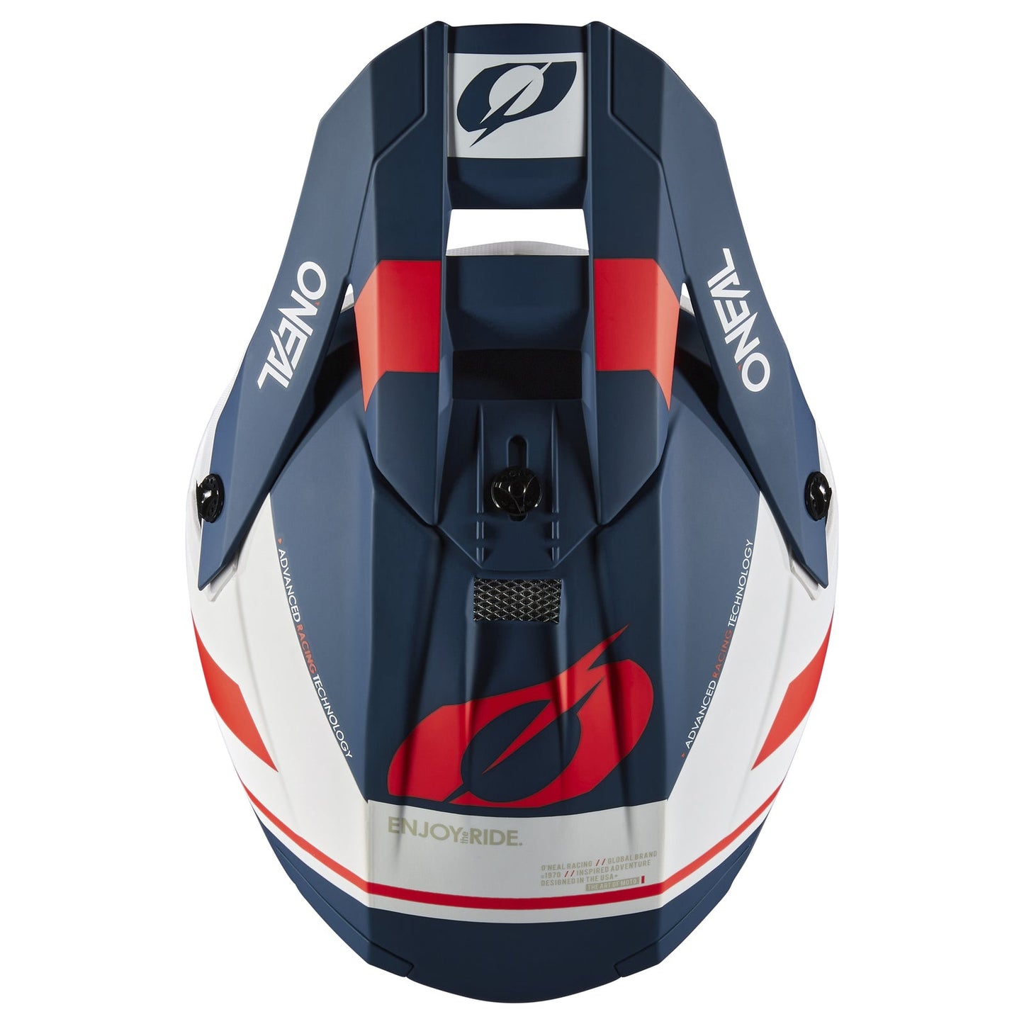 ONEAL 2024 10 SRS FLOW V.23 BLUEWHITERED HELMET (PRE-ORDER)