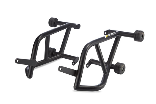 BIZEN MOTO PREMIUM CRASH GUARD/ENGINE GUARD WITH DOUBLE FRAME SLIDERS BLACK | PULSAR NS 200