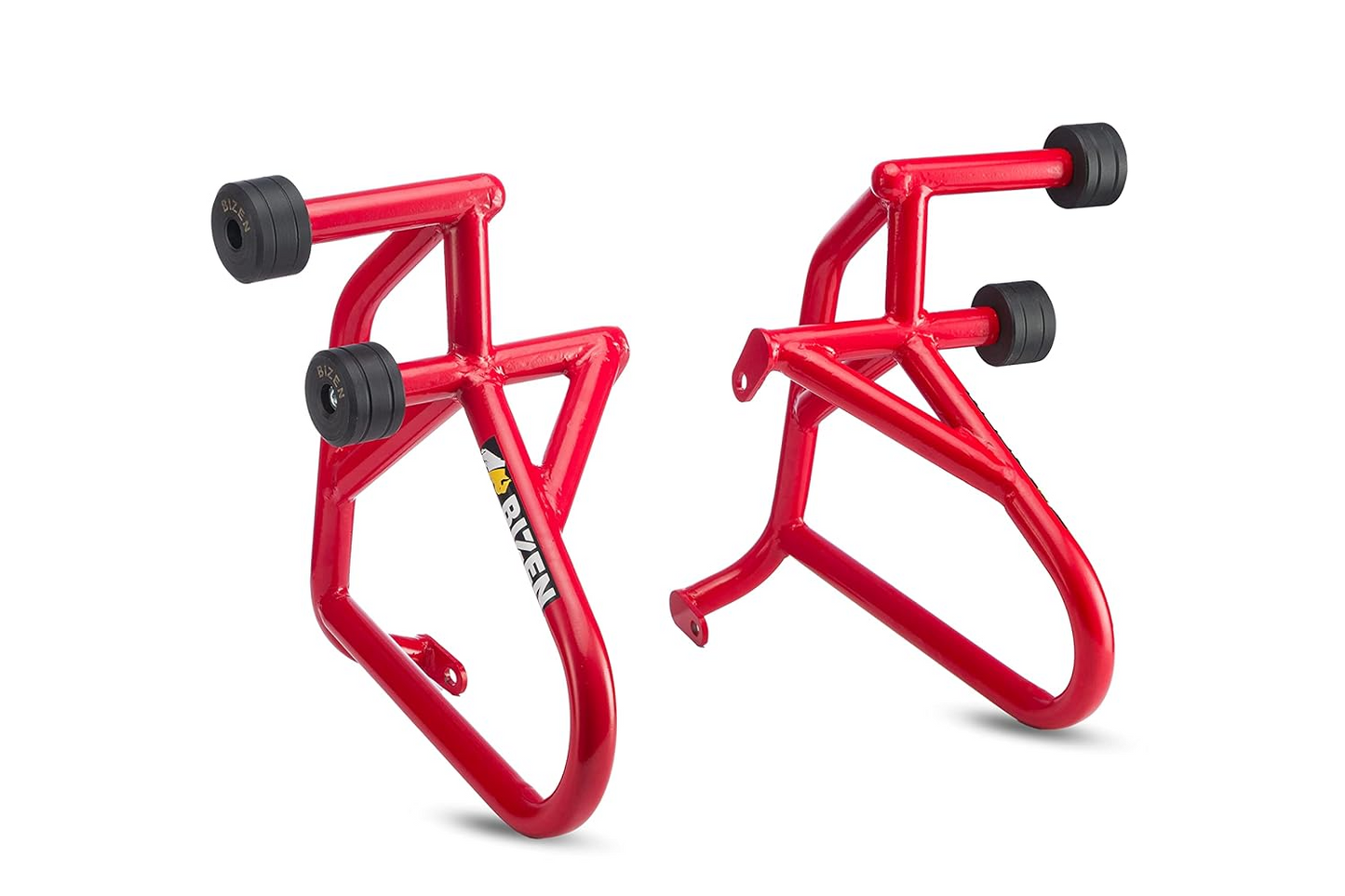 BIZEN MOTO PREMIUM CRASH GUARD WITH FRAME SLIDERS BS4/BS6 RED | RE HIMALAYAN