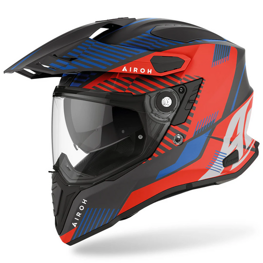 AIROH COMMANDER BOOST BLUE RED MATT XL | ADVENTURE HELMET