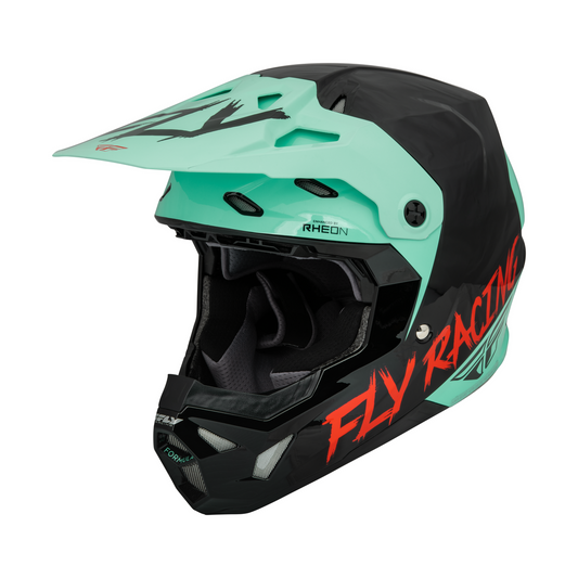 FLY RACING FORMULA CP BLACK AQUA BLUE XL | MX HELMET