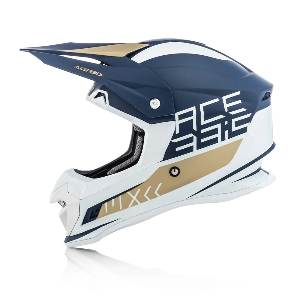 ACERBIS PROFILE 4 WHITE BLUE | MX HELMET