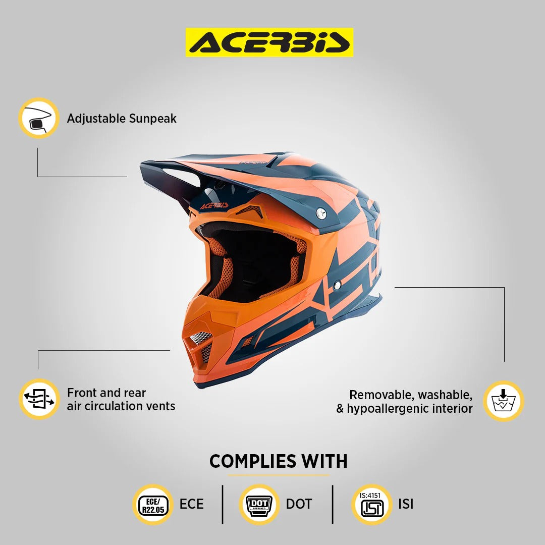 ACERBIS PROFILE 4 BLUE ORANGE | MX HELMET