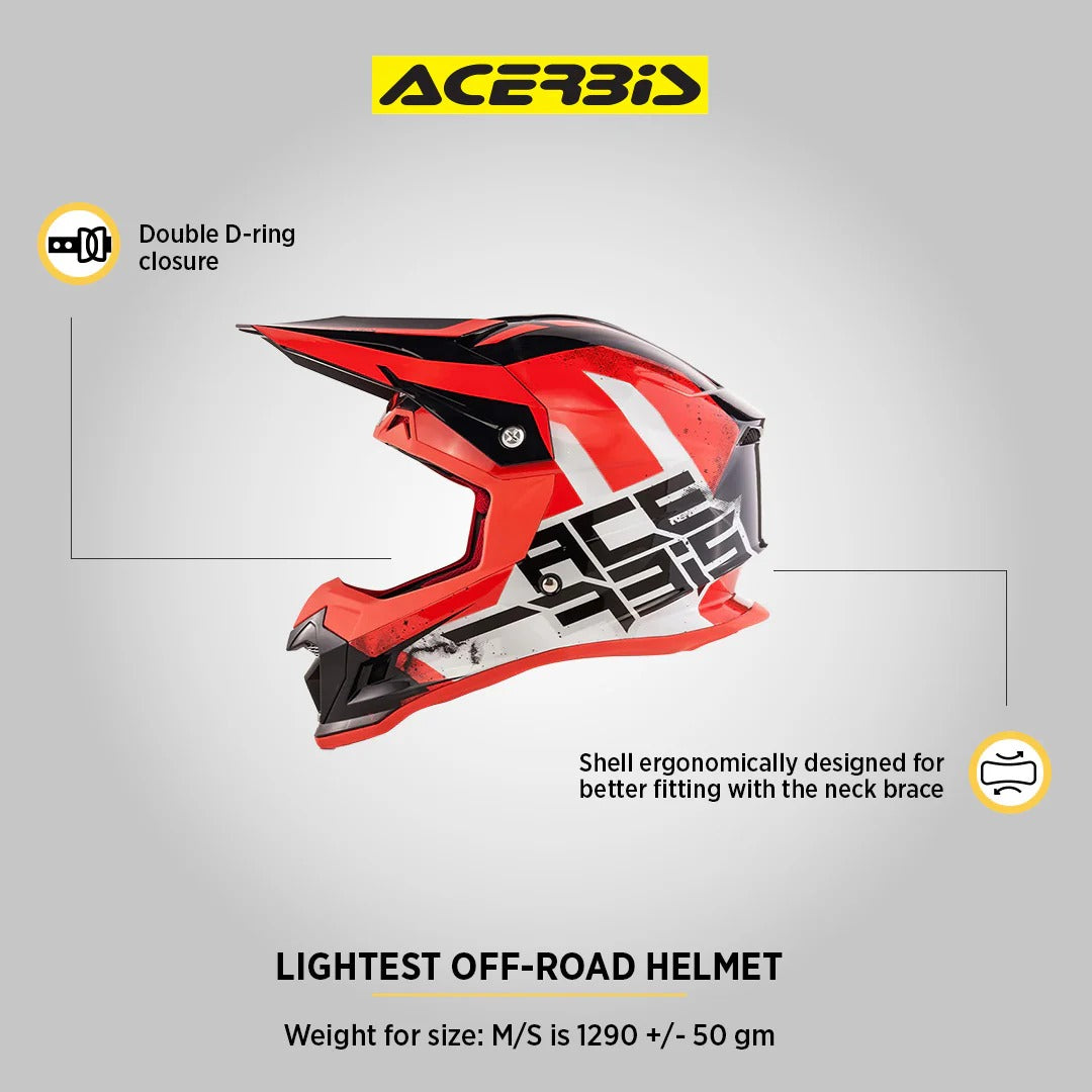 ACERBIS PROFILE 4 WHITE RED | MX HELMET