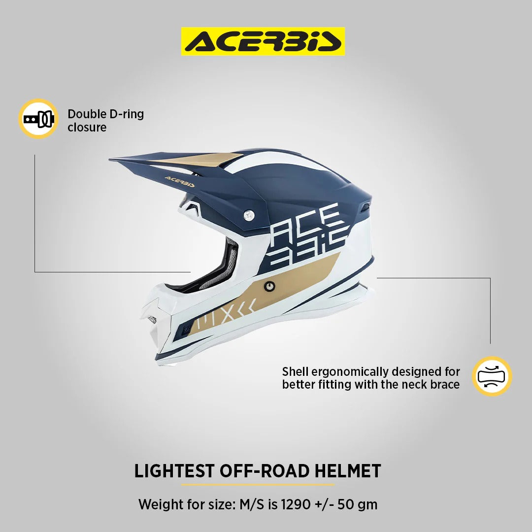 ACERBIS PROFILE 4 WHITE BLUE | MX HELMET