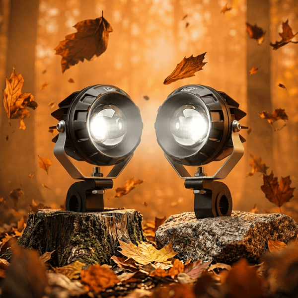 LGP DK330 DUAL BEAM LED SPOTLIGHT FOR BIKE (PAIR) 60W 7500LM YELLOW & WHITE WATERPROOF, UNIVERSAL MOTORCYC
