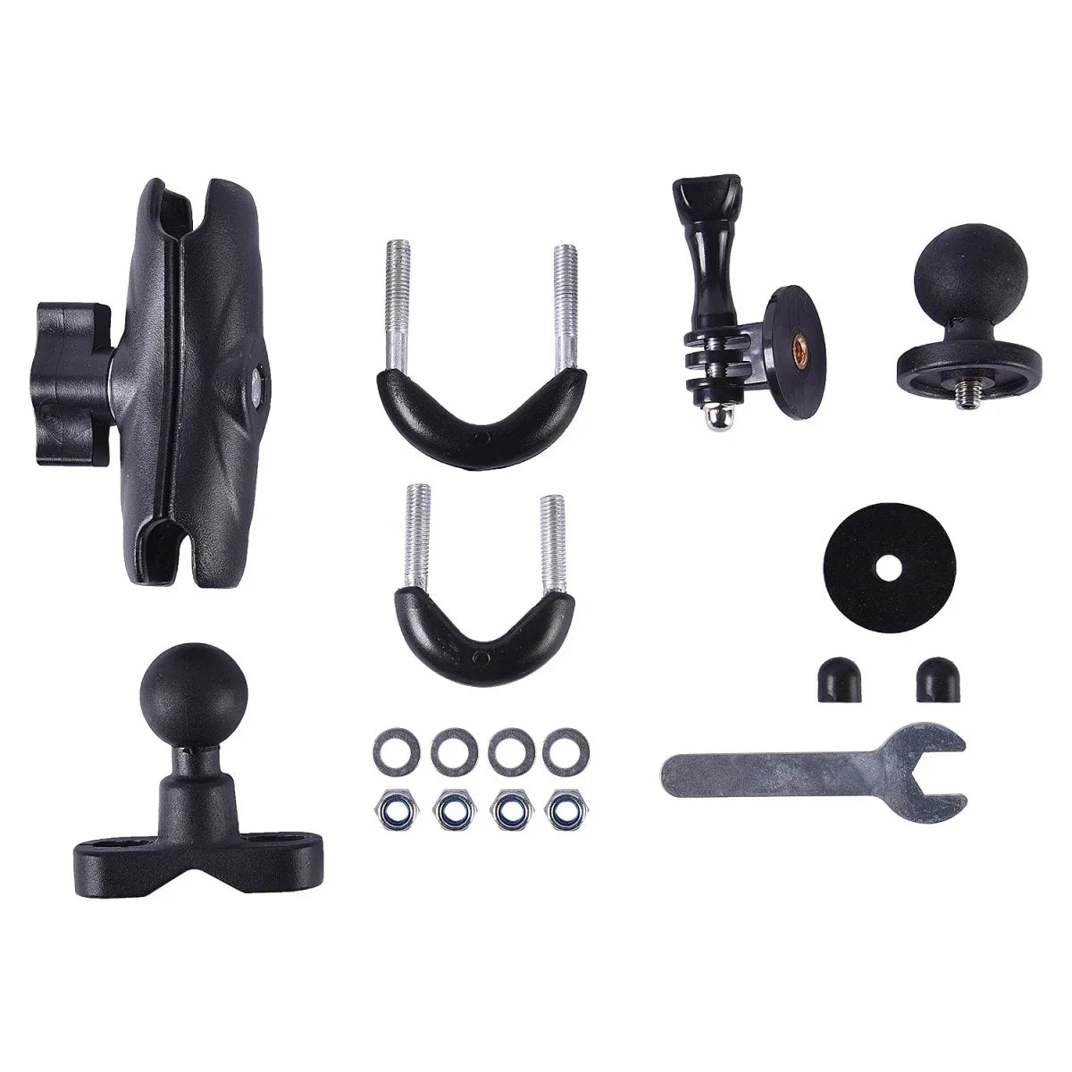 LGP- MOTORCYCLE CAMERA MOUNT 360° ROTATABLE HANDLEBAR & MIRROR BAR MOUNT FOR GOPRO, INSTA360 & ACTION CAMERAS