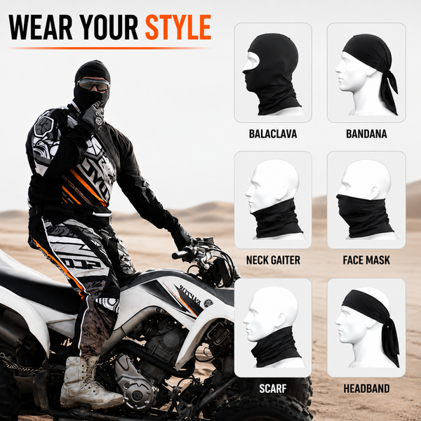 LGP - BALACLAVA FACE MASK 4-WAY STRETCH QUICK DRY SWEAT ABSORBING HELMET LINER, FULL FACE & NECK