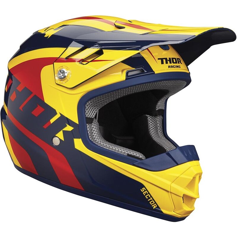 THOR SECTOR RICOCHET NAVYYELLOW KIDS HELMET