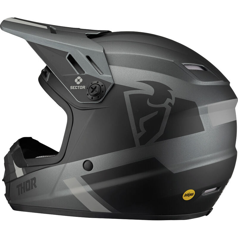 THOR SECTOR MIPS SPLIT CHARCOALBLACK KIDS HELMET