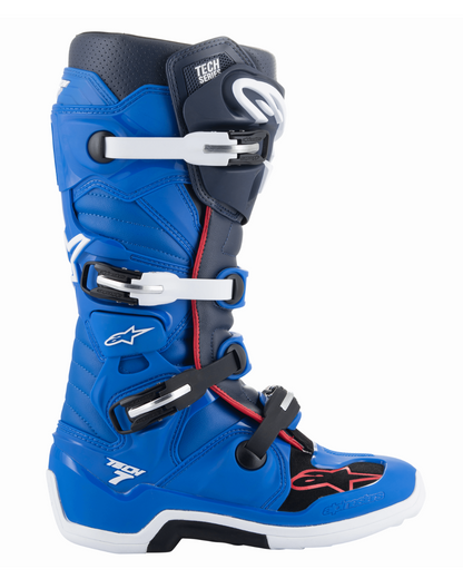 ALPINESTARS TECH 7 ALPINE BLUE NIGHT / NAVY / BRIGHT RED US 10 | MX BOOTS