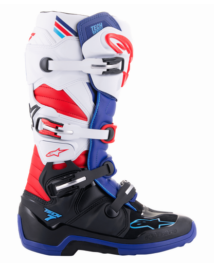 ALPINESTARS TECH 7 BLACK / DARK BLUE / RED / WHITE US 9,10 | MX BOOTS