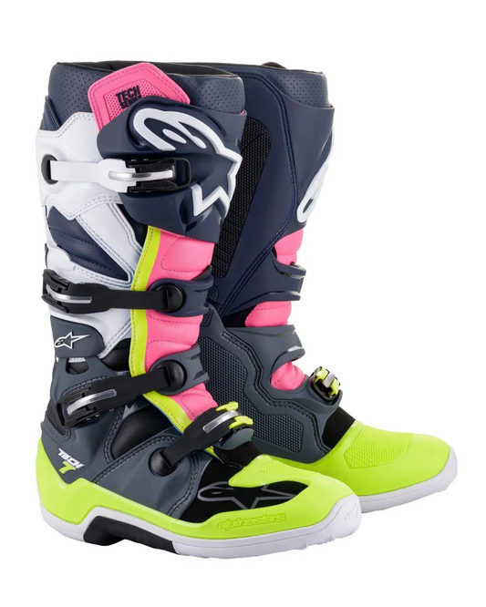 ALPINESTARS TECH 7 WHITE / PINK / GREY US 9,10 | MX BOOTS