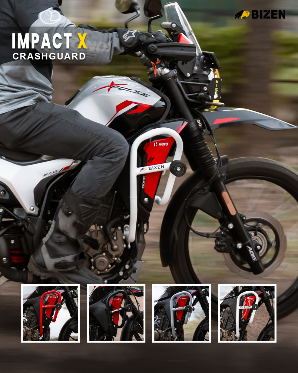 BIZEN MOTO IMPACT-X MEDIUM SIZE CRASH GUARD | XPULSE 210