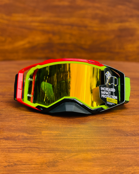SCOTT PROSPECT RED/GREEN-GOLDEN LENS | MX GOGGLES