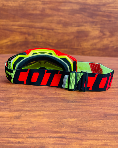 SCOTT PROSPECT RED/GREEN-GOLDEN LENS | MX GOGGLES