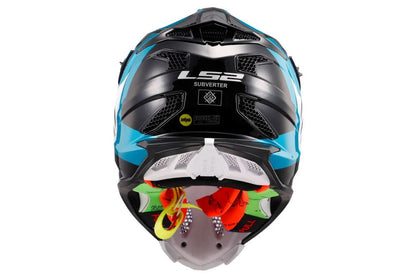 LS2 MX470 SUBVERTER MAX MATT BLACK TURQUPSIE HELMET
