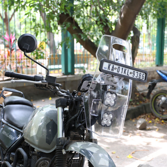 MOTOCARE MANTIS RALLY TOWER TOURING WINDSHIELD WITH CLAMP KIT FOR ROYAL ENFIELD HIMALAYAN 411
