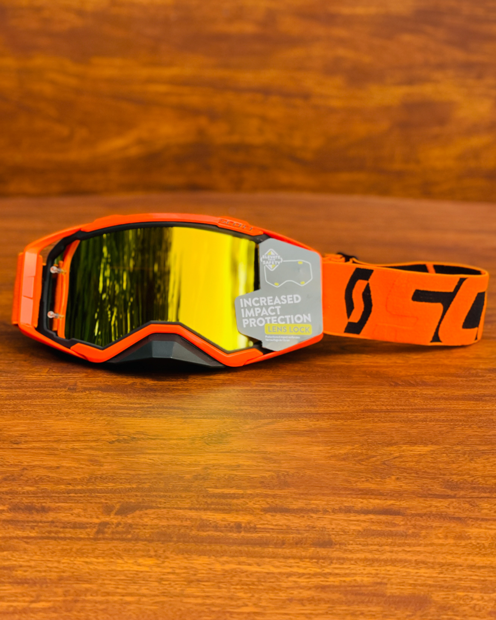SCOTT PROSPECT  ORANGE/BLACK-GOLDEN LENS | MX GOGGLES