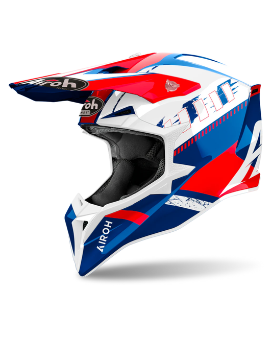 AIROH WRAAAP FEEL BLUE / RED GLOSS  L | MX HELMET