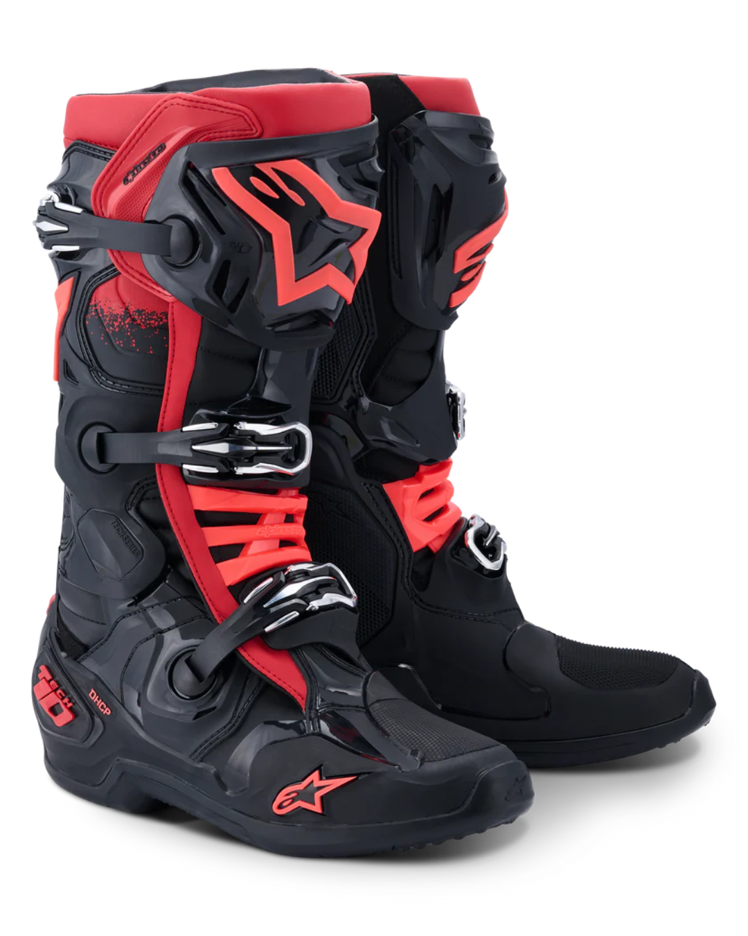 ALPINESTARS TECH 10 BLACK/RED - US 9,10 | MX BOOTS