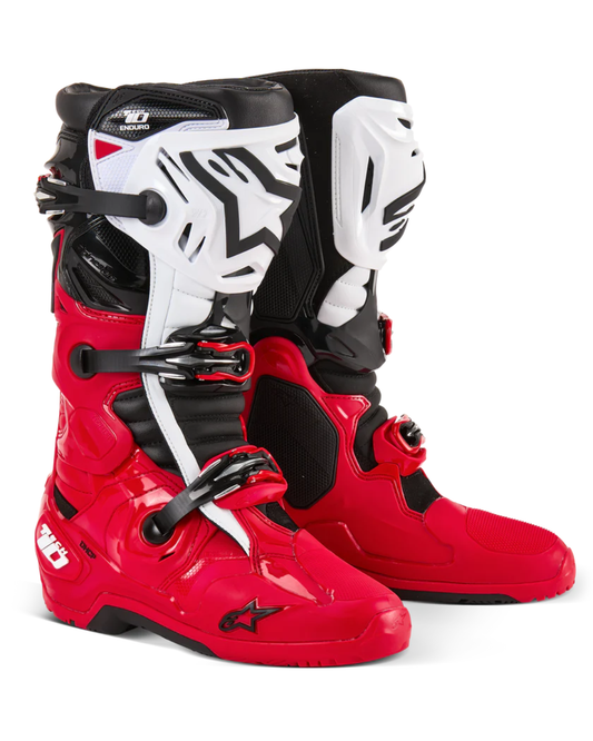 ALPINESTARS TECH 10 ENDURO BLACK/WHITE/RED  - US 10 | MX BOOT