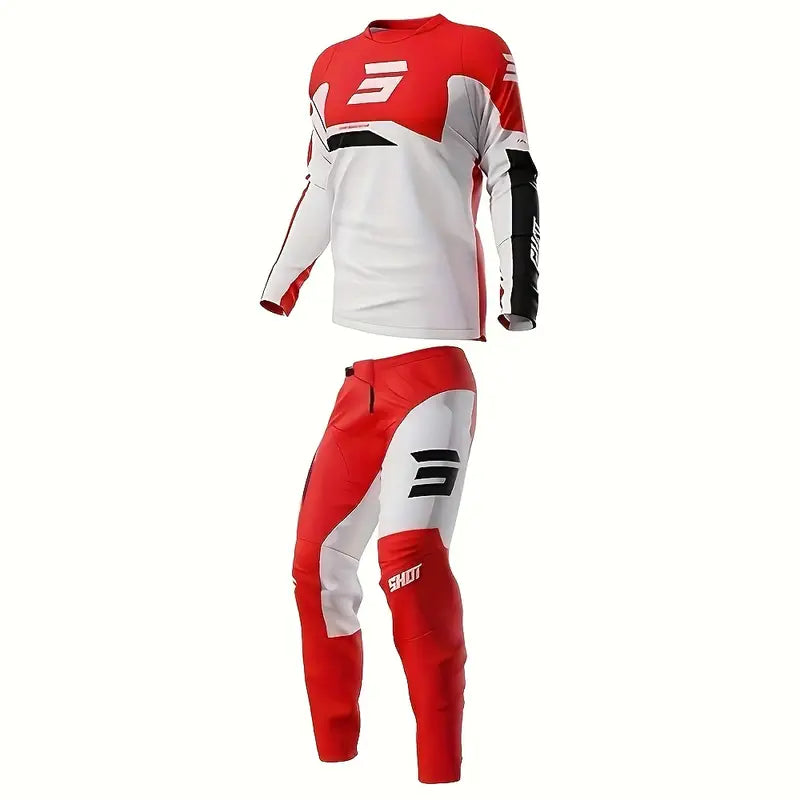 SHOT 2025  RED GEAR SET JERSEY PANTS MOTORCYCLE | MX JERSEY SET (PRE ORDERS)