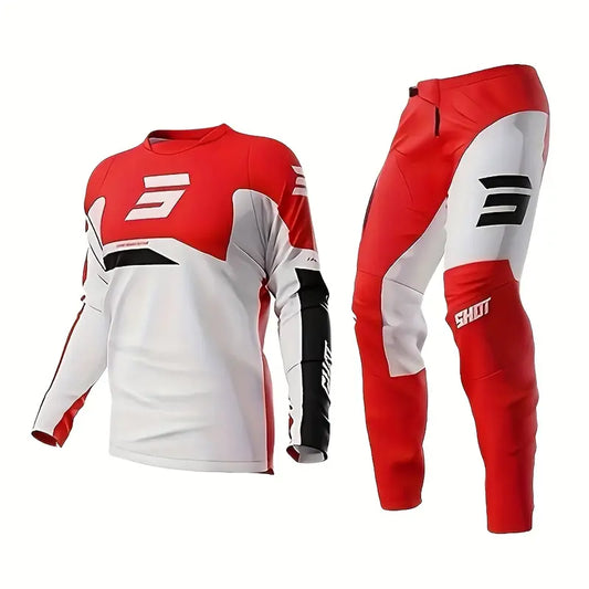 SHOT 2025  RED GEAR SET JERSEY PANTS MOTORCYCLE | MX JERSEY SET (PRE ORDERS)