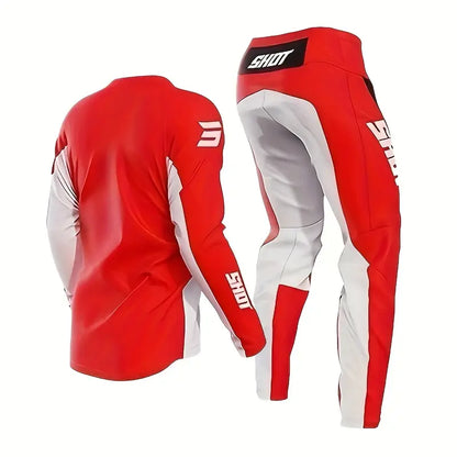 SHOT 2025  RED GEAR SET JERSEY PANTS MOTORCYCLE | MX JERSEY SET (PRE ORDERS)
