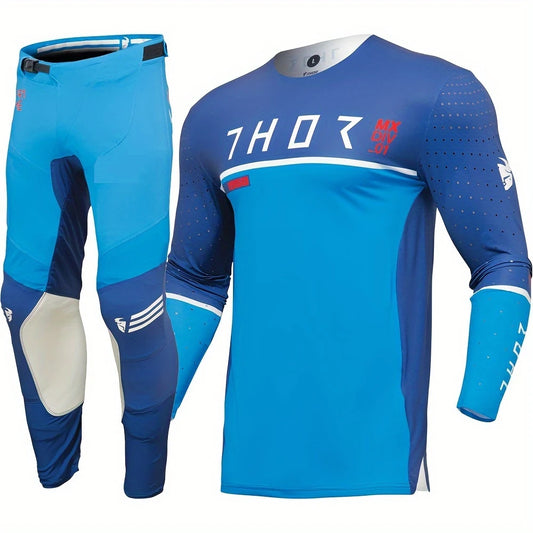 THOR 2025 NEW OFF ROAD MOTORCYCLE RIDING BLUE AND WHITE | MX JERSEY SET (PRE ORDERS)