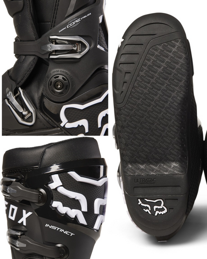 FOX RACING INSTINCT BLACK US 9,10 | MX BOOTS