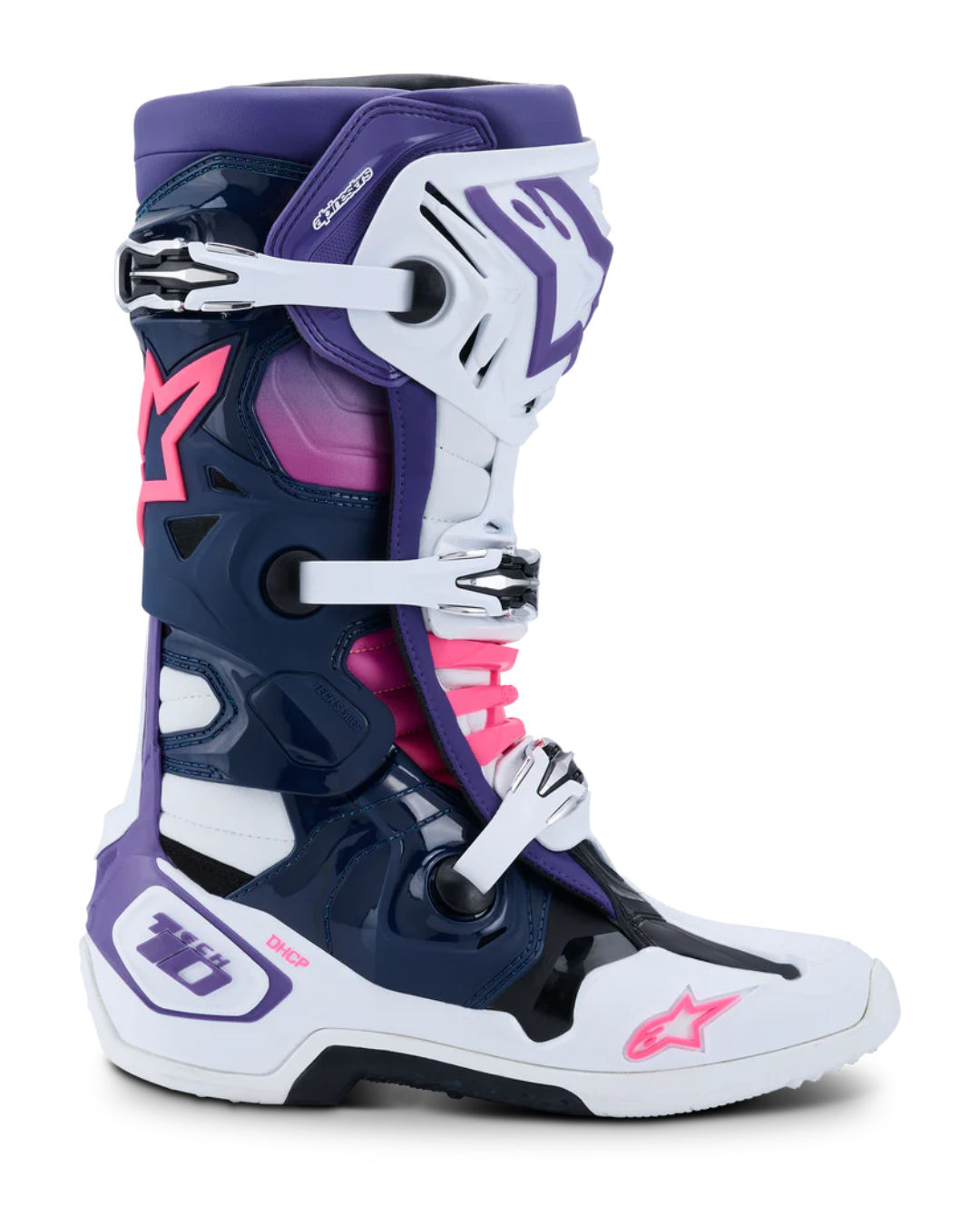 ALPINESTARS TECH 10 VIOLET/WHITE - US 10 | MX BOOTS