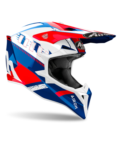 AIROH WRAAAP FEEL BLUE / RED GLOSS  L | MX HELMET