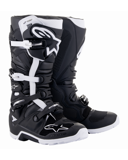 ALPINESTARS TECH 7 ENDURO DRYSTAR®  BLACK / WHITE US 9 | MX BOOTS