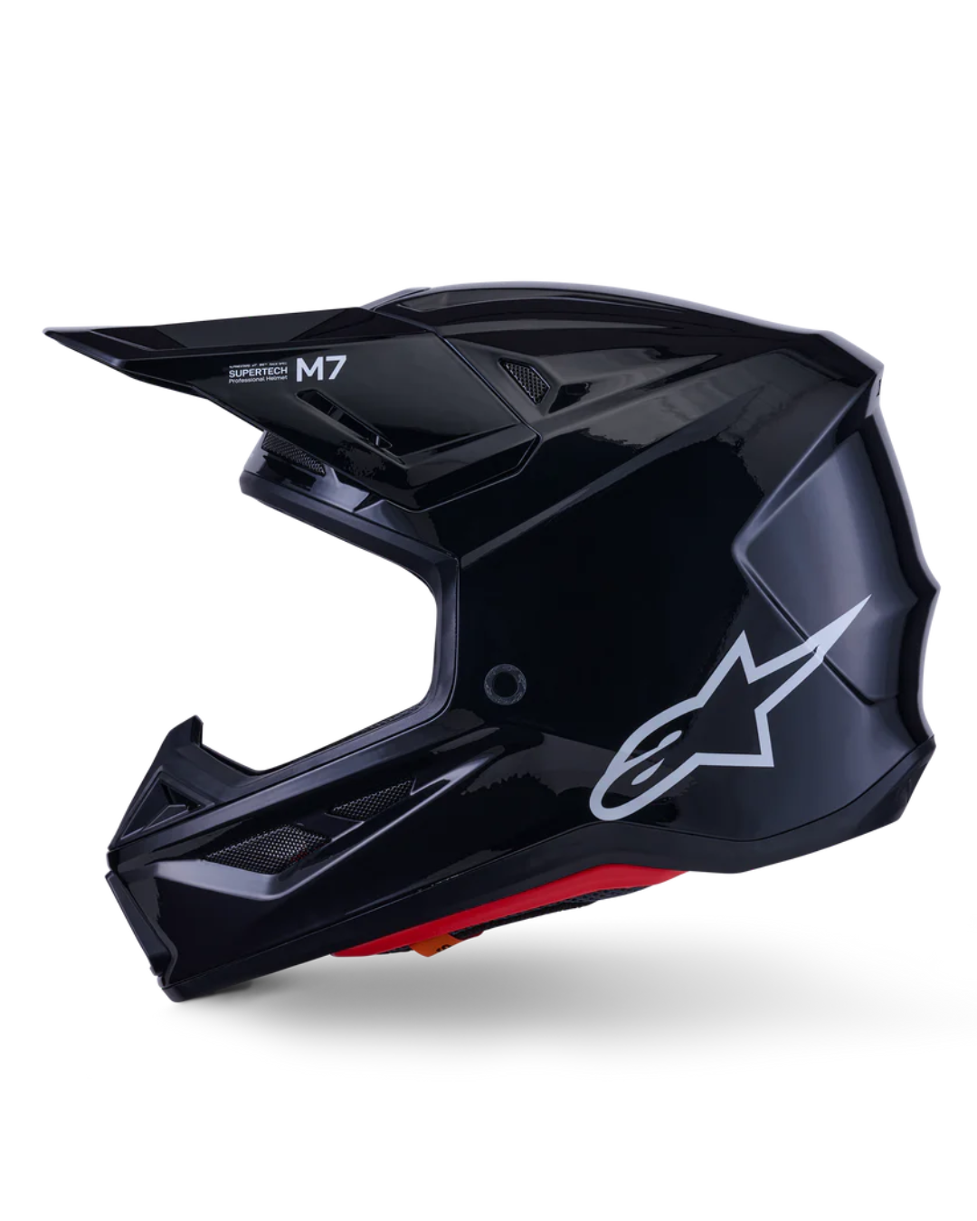 ALPINESTARS S-M7 SOLID BLACK GLOSSY M | MX HELMET