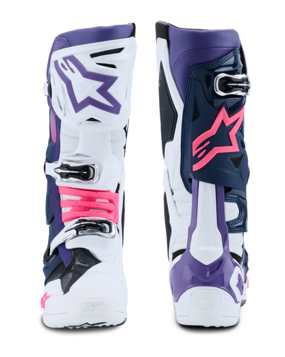 ALPINESTARS TECH 10 VIOLET/WHITE - US 10 | MX BOOTS